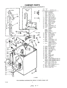 02 - Cabinet parts for Whirlpool Washer LAA5500W2 / from AppliancePartsPros.com