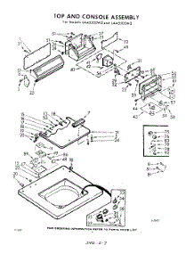 04 - Top And Console parts for Whirlpool Washer LAA5500W2 / from AppliancePartsPros.com