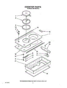 02 - Section parts for Kitchenaid Cooktop KECT025YAL0 / from AppliancePartsPros.com