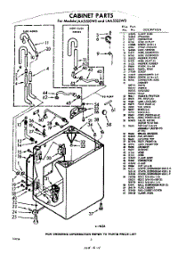 02 - Cabinet parts for Whirlpool Washer LAA5505W0 / from AppliancePartsPros.com