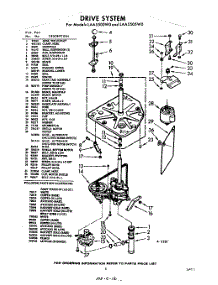 03 - Drive parts for Whirlpool Washer LAA5505W0 / from AppliancePartsPros.com