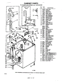 02 - Cabinet parts for Whirlpool Washer LAA5520W1 / from AppliancePartsPros.com
