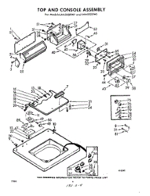 04 - Top And Console parts for Whirlpool Washer LAA5525W1 / from AppliancePartsPros.com