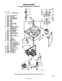 03 - Drive parts for Whirlpool Washer LAA5600W0 / from AppliancePartsPros.com
