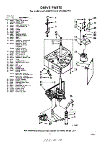 03 - Drive parts for Whirlpool Washer LAA5600W2 / from AppliancePartsPros.com