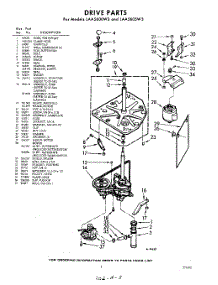 03 - Drive parts for Whirlpool Washer LAA5600W3 / from AppliancePartsPros.com