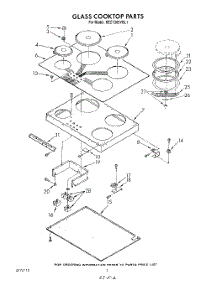 02 - Section parts for Kitchenaid Cooktop KECT365VWH1 / from AppliancePartsPros.com