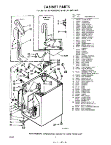 02 - Cabinet parts for Whirlpool Washer LAA5605W3 / from AppliancePartsPros.com