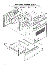 04 - Door And Drawer parts for Whirlpool Range RF366PXYB0 / from AppliancePartsPros.com