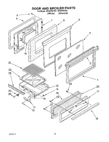 06 - Door And Broiler parts for Whirlpool Range SF337PEYN1 / from AppliancePartsPros.com