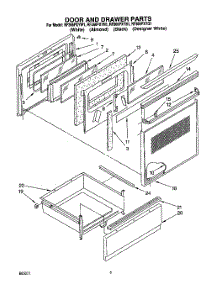 03 - Door And Drawer parts for Whirlpool Range RF366PXYN1 / from AppliancePartsPros.com