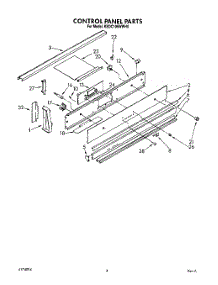 03 - Control Panel parts for Kitchenaid Range KEDC105WAL0 / from AppliancePartsPros.com