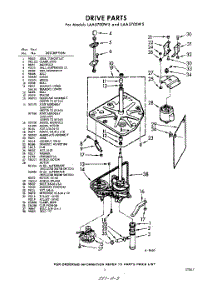 03 - Drive parts for Whirlpool Washer LAA5705W5 / from AppliancePartsPros.com