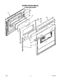 04 - Oven Door parts for Kitchenaid Range KEDC105WBL0 / from AppliancePartsPros.com