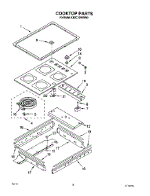 06 - Cooktop parts for Kitchenaid Range KEDC105WBL0 / from AppliancePartsPros.com