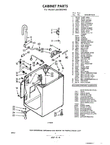 02 - Cabinet parts for Whirlpool Washer LAA5800W0 / from AppliancePartsPros.com