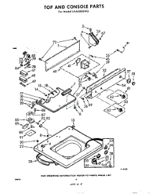 04 - Top And Console parts for Whirlpool Washer LAA5800W0 / from AppliancePartsPros.com