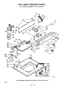 04 - Top And Console parts for Whirlpool Washer LAA5800W1 / from AppliancePartsPros.com