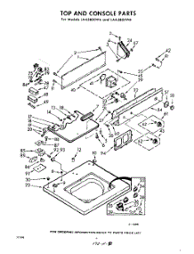 04 - Top And Console parts for Whirlpool Washer LAA5800W6 / from AppliancePartsPros.com