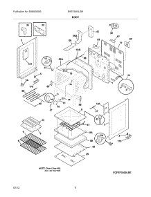 05 - Body parts for Frigidaire Range BKEF3048LSM / from AppliancePartsPros.com