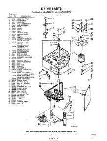 03 - Drive parts for Whirlpool Washer LAA5800W7 / from AppliancePartsPros.com