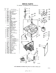 03 - Drive parts for Whirlpool Washer LAA5805W4 / from AppliancePartsPros.com