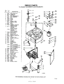 03 - Drive parts for Whirlpool Washer LAA5805W5 / from AppliancePartsPros.com