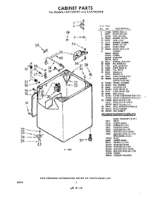 02 - Cabinet parts for Whirlpool Washer LAA7500W0 / from AppliancePartsPros.com