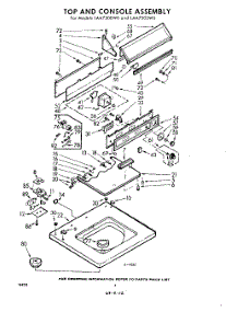 04 - Top And Console parts for Whirlpool Washer LAA7500W0 / from AppliancePartsPros.com