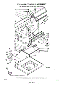 04 - Top And Console parts for Whirlpool Washer LAA7500W1 / from AppliancePartsPros.com