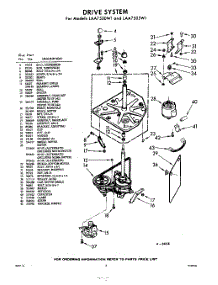 03 - Drive parts for Whirlpool Washer LAA7505W1 / from AppliancePartsPros.com