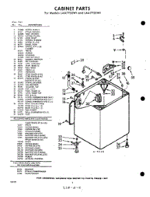 02 - Cabinet parts for Whirlpool Washer LAA7700W1 / from AppliancePartsPros.com