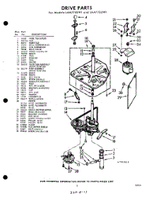 03 - Drive parts for Whirlpool Washer LAA7700W1 / from AppliancePartsPros.com