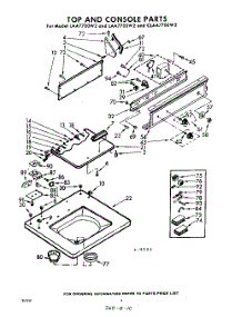 04 - Top And Console parts for Whirlpool Washer LAA7700W2 / from AppliancePartsPros.com