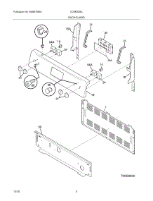 03 - Backguard parts for Frigidaire Range CCRE3530LBA / from AppliancePartsPros.com