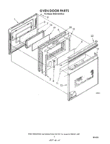 04 - Oven Door parts for Kitchenaid Range KEDS100VBL0 / from AppliancePartsPros.com