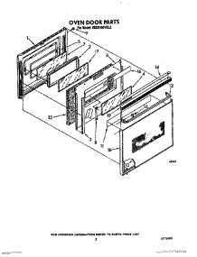 03 - Oven Door parts for Kitchenaid Range KEDS100VBL2 / from AppliancePartsPros.com
