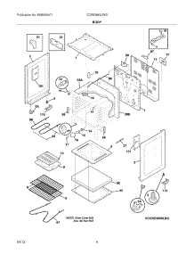 05 - Body parts for Frigidaire Range CCRE3860LWG / from AppliancePartsPros.com