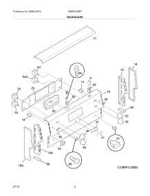 03 - Backguard parts for Frigidaire Range CMEF212EB7 / from AppliancePartsPros.com