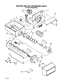 06 - Motor And Ice Container, Lit / Optional parts for Kitchenaid Refrigerator KSRS25QAAL00 / from AppliancePartsPros.com