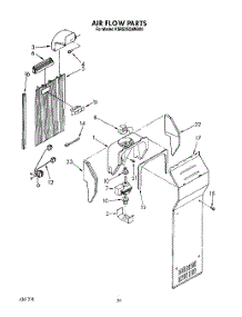12 - Air Flow parts for Kitchenaid Refrigerator KSRS25QAAL00 / from AppliancePartsPros.com