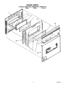 02 - Door parts for Kitchenaid Range KEDS207YAL1 / from AppliancePartsPros.com