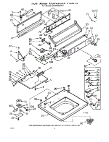 04 - Top And Console parts for Whirlpool Washer LAA9800W1 / from AppliancePartsPros.com