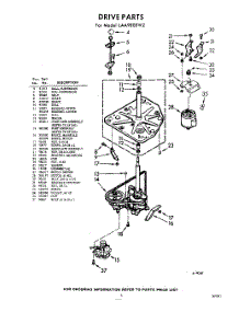 03 - Drive parts for Whirlpool Washer LAA9800W2 / from AppliancePartsPros.com