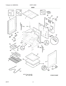 05 - Body parts for Frigidaire Range CWEF310GSG / from AppliancePartsPros.com