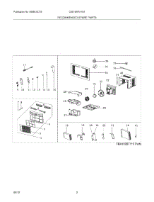 03 - Recommended Spare Parts parts for Frigidaire Air Conditioner CAE10MR410A12 / from AppliancePartsPros.com