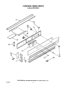 04 - Control Panel parts for Kitchenaid Range KEDT105VBL3 / from AppliancePartsPros.com