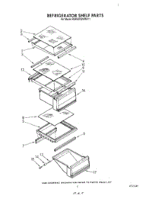 04 - Refrigerator Shelf parts for Kitchenaid Refrigerator KSRS25QWAL11 / from AppliancePartsPros.com