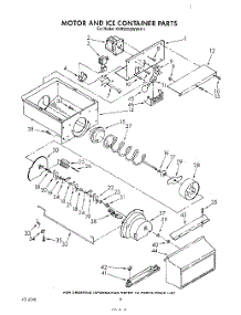 06 - Motor And Ice Container parts for Kitchenaid Refrigerator KSRS25QWAL11 / from AppliancePartsPros.com