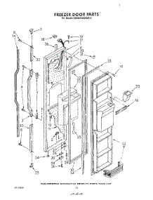 08 - Freezer Door parts for Kitchenaid Refrigerator KSRS25QWAL11 / from AppliancePartsPros.com